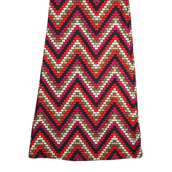 NEW Lounge Pants Womens M Juniors L Chevron 70's 80's Boho High Rise Flare Leg - Picture 4 of 8